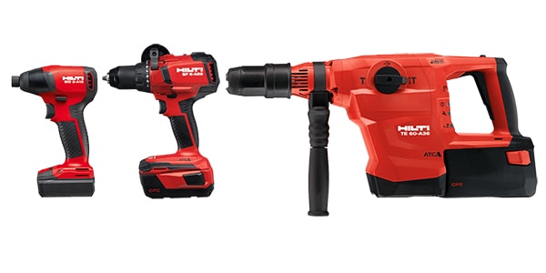 喜利得電池適用于12 V、22 V及36 V無線工具平臺